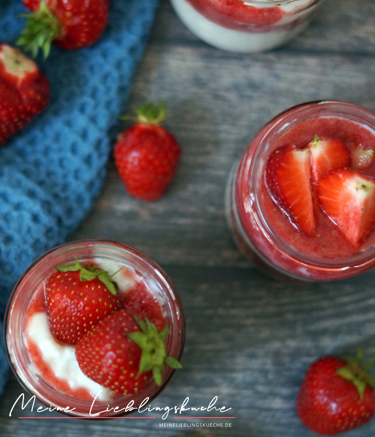 Kokos-Milchreis mit Erdbeeren
