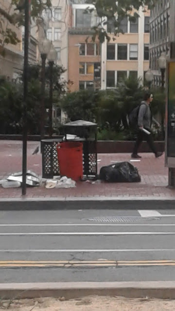 Uncollected garbage in San Francisco