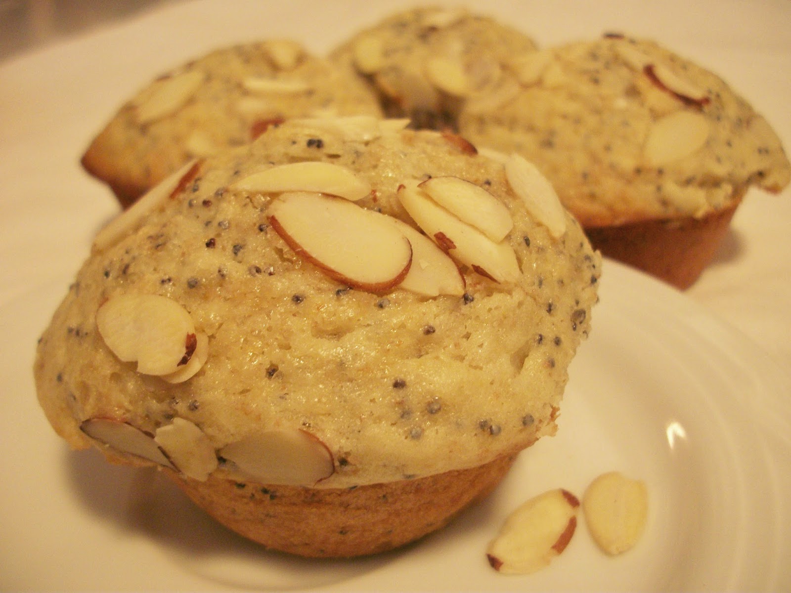 The Big Green Bowl Almond Poppy Seed Muffins