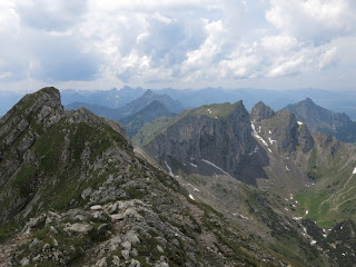 Rückblick auf Krähe und Gabelschrofen