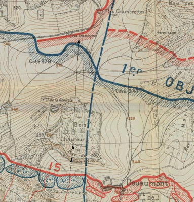Carte attaque du 15 décembre 1916 à Verdun