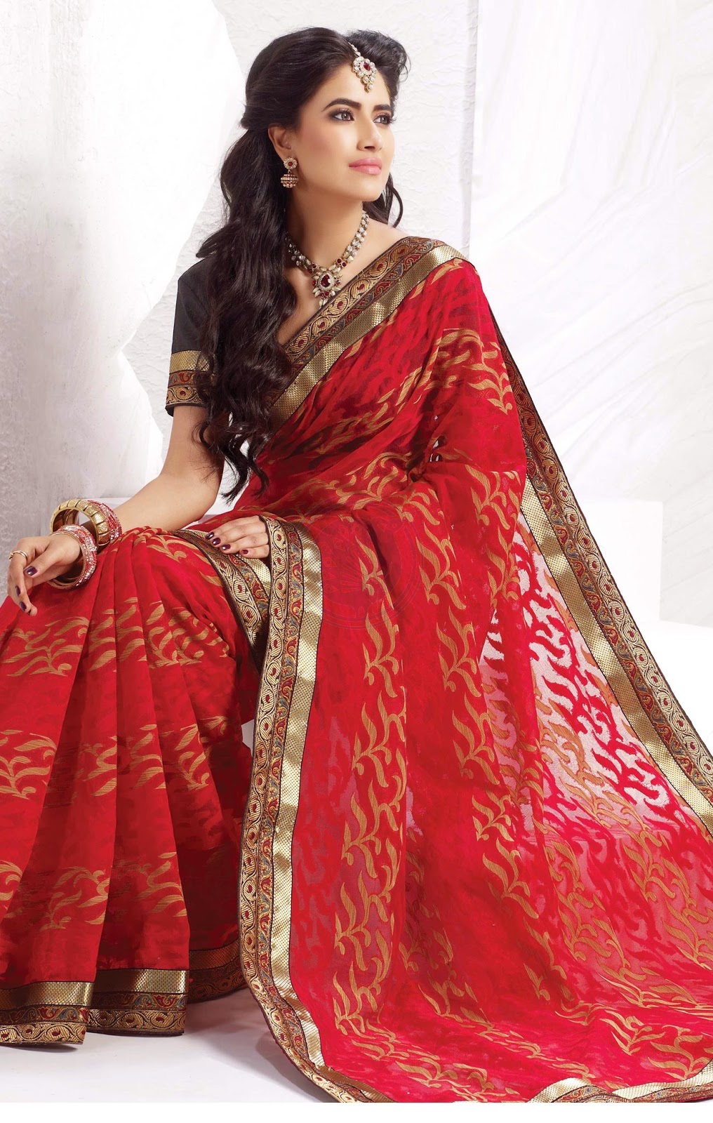 MALAR WORLD Chennai Silks sari collections