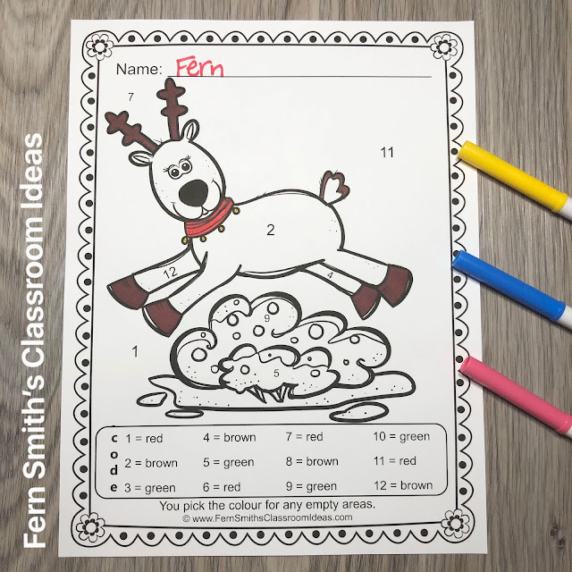 Download These Twenty Christmas Critters Kindergarten Know Your Numbers and Colors Worksheets Resource for Your Classroom Today!