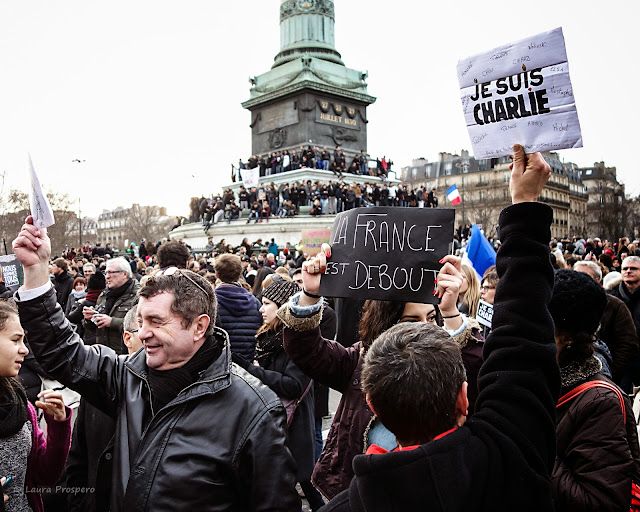 Place de la Bastille -  Marche Républicaine 11/01/15 #paris #JeSuisCharlie