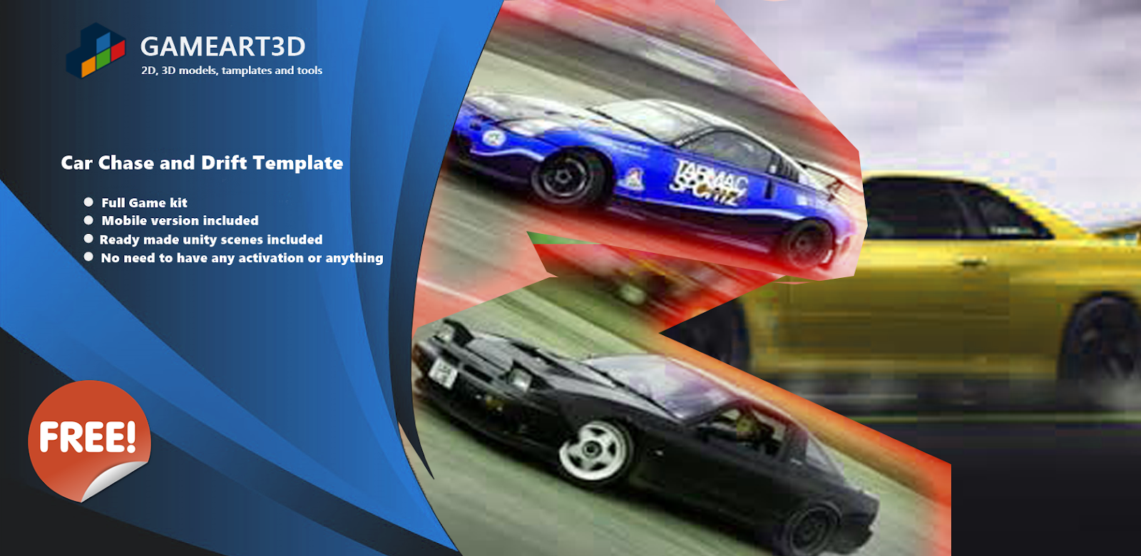 Car Chase And Drift Template Unity Assets Game Art 3d