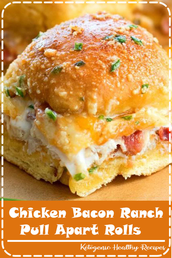 Chicken Bacon Ranch Pull Apart Rolls - Food Brenda