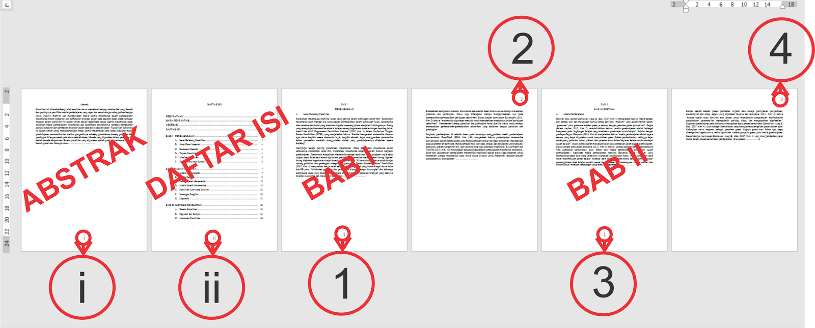 CARA MEMBUAT NOMOR HALAMAN DENGAN FORMAT DAN POSISI YANG BERBEDA