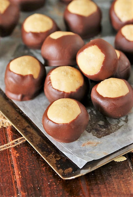 25+ All-Time Favorite No-Bake Desserts: Peanut Butter Buckeyes Image