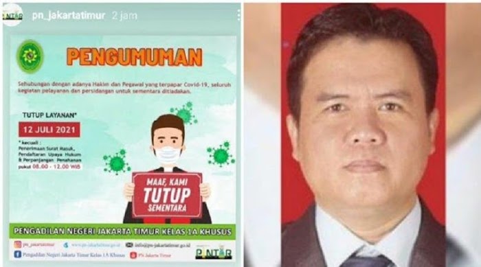 Usai Anggota Majelis Hakim yang Vonis HR5 Meninggal, PN Jaktim Tutup Layanan karena Covid-19