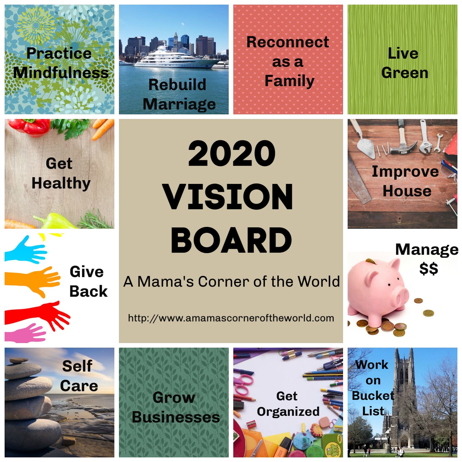 goal setting success vision board