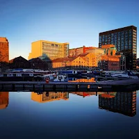 Dublin photos: reflections of Barrow Street in the Grand Canal