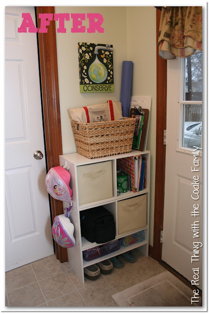 Storage ideas and organizing ideas for an entry way or other small space with high traffic  #organization #entry #storage