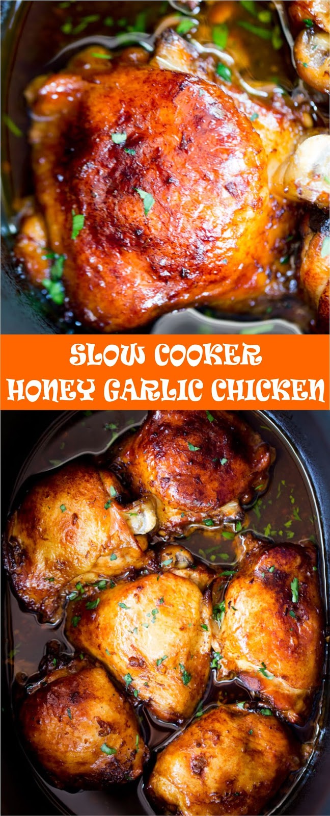 SLOW COOKER HONEY GARLIC CHICKEN EAT