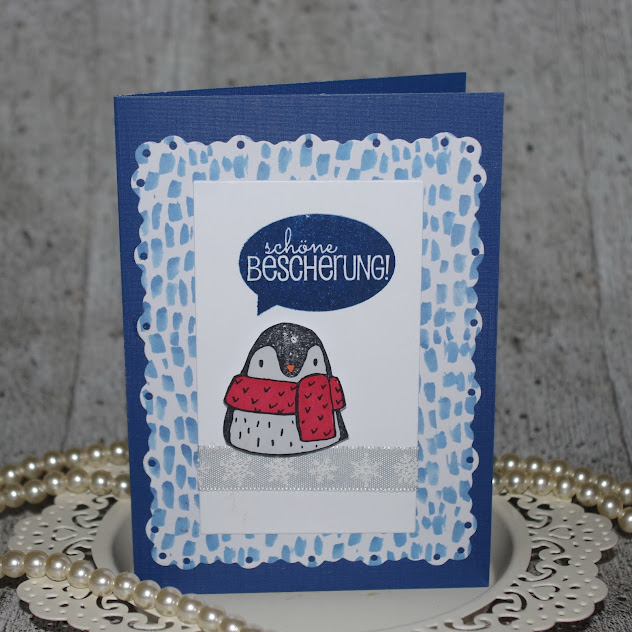 [DIY] Schöne Bescherung! | Weihnachtskarte mit Pinguin von Holly Jolly Critters Unity Stamps