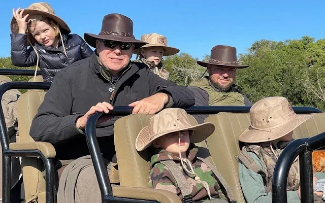 Prince Albert, Crown Prince Jacques and Princess Gabriella got together with Princess Charlene in South Africa