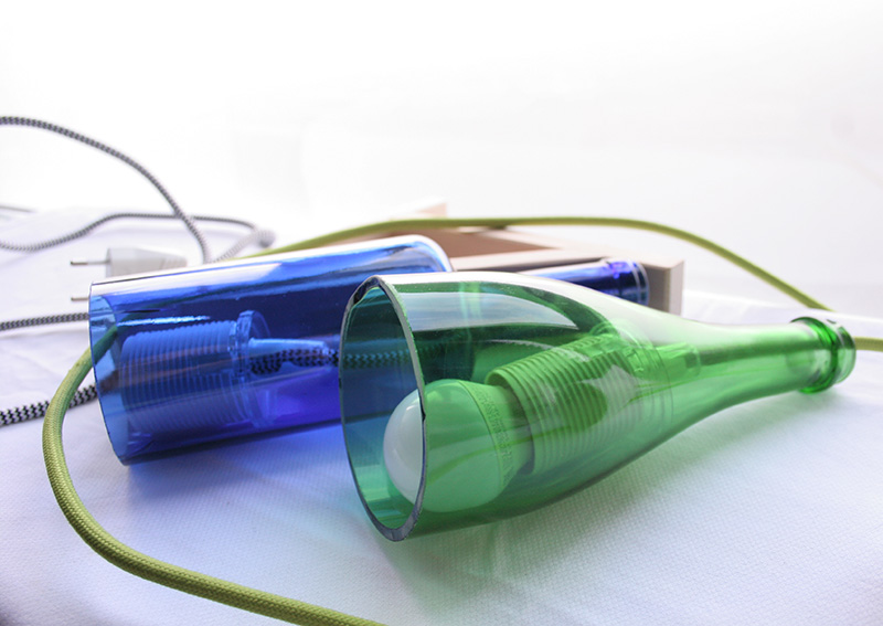 Reciclando con Ikea: Diy lámpara con botella de cristal6