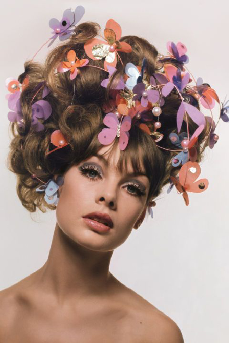 A Vintage Nerd, Vintage Blog, Vintage Floral Hairstyles, 1960's Hair Inspiration, Vintage Spring Hairstyles, Floral Hairstyles, Vintage Lifestyle Blog