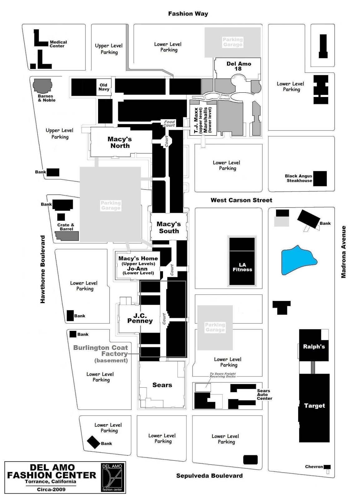 Del Amo Fashion Center Map Mall Hall Of Fame: October 2007