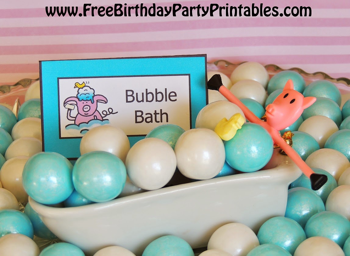 Piggy Bubble Bath Birthday Party