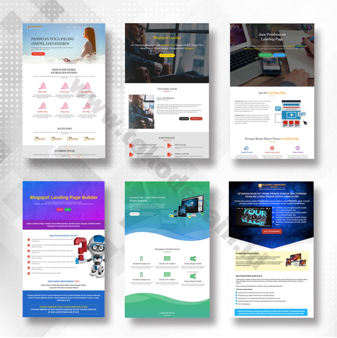 Jasa Desain Landing Page Modern dan Elegan - TOKODESAIN.ID