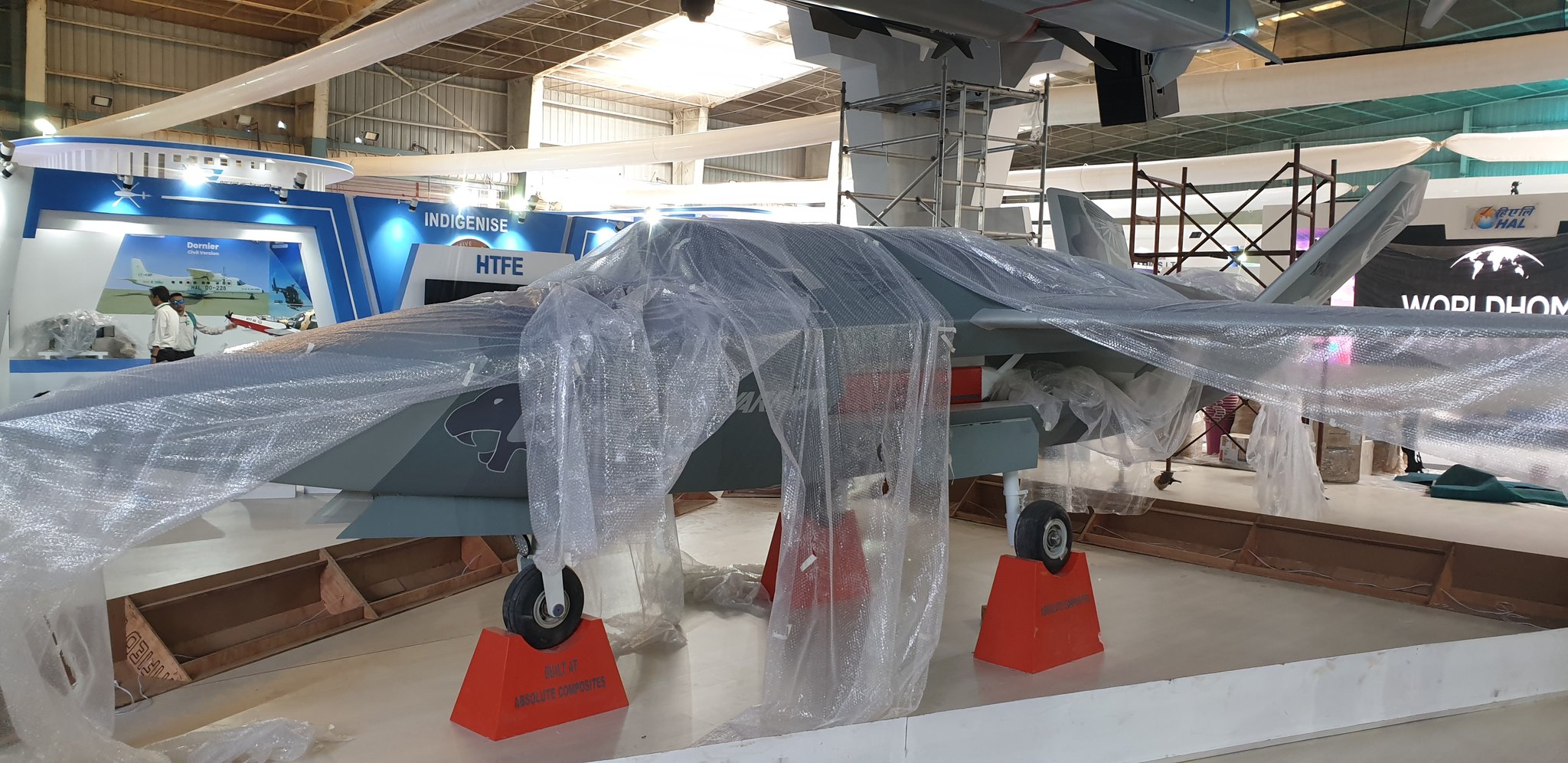 HAL displays CATS warrior drone at Aero India 2021 