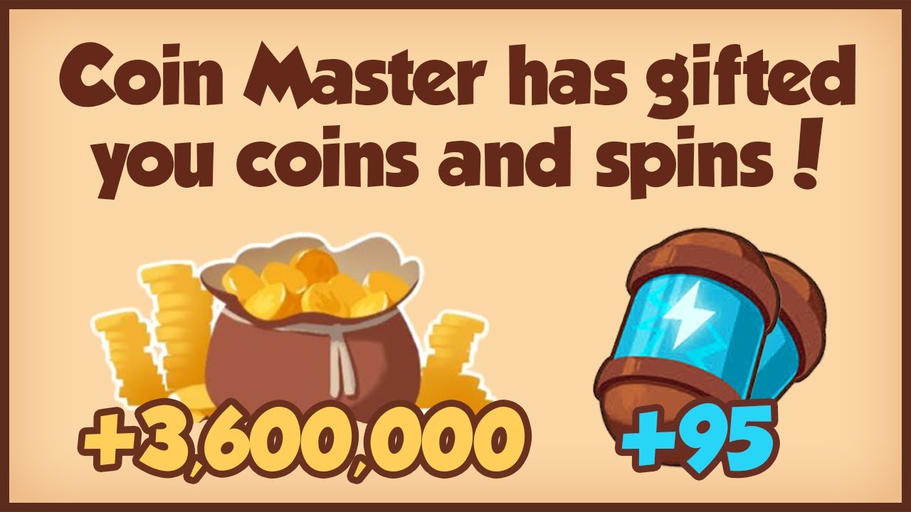 Coin Master Free 3.6 Million Coins + 95 Spins