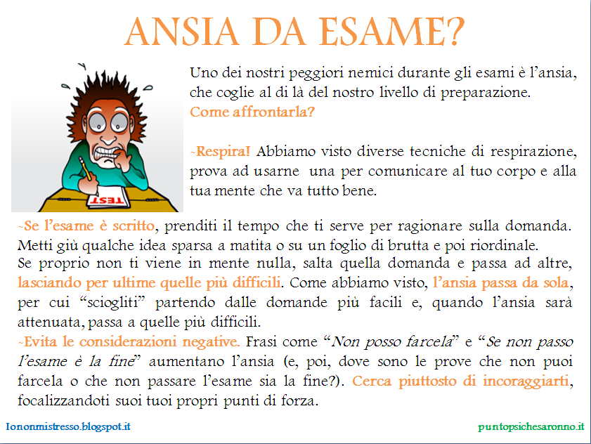 AFFRONTARE L'ANSIA DA ESAMI Alessia Romanazzi