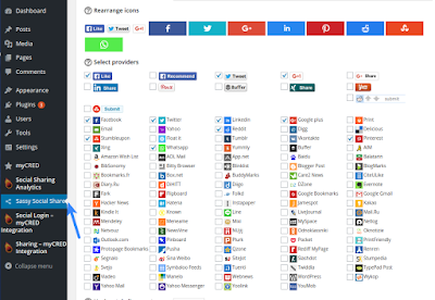 Plugin Sassy Social Share para compartilhar a página