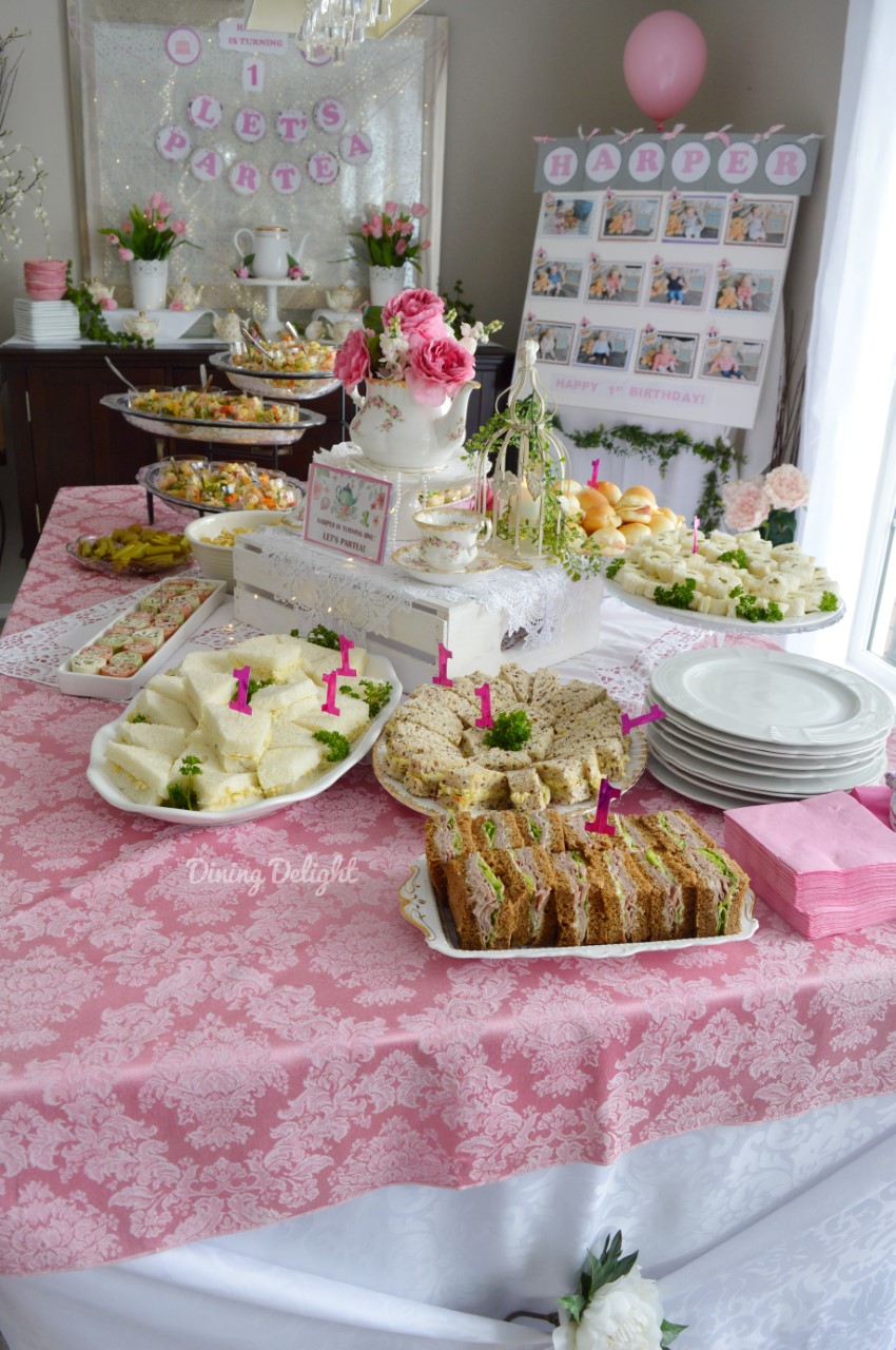 Dining Delight Let's Partea! Garden Tea Party For 1st Birthday