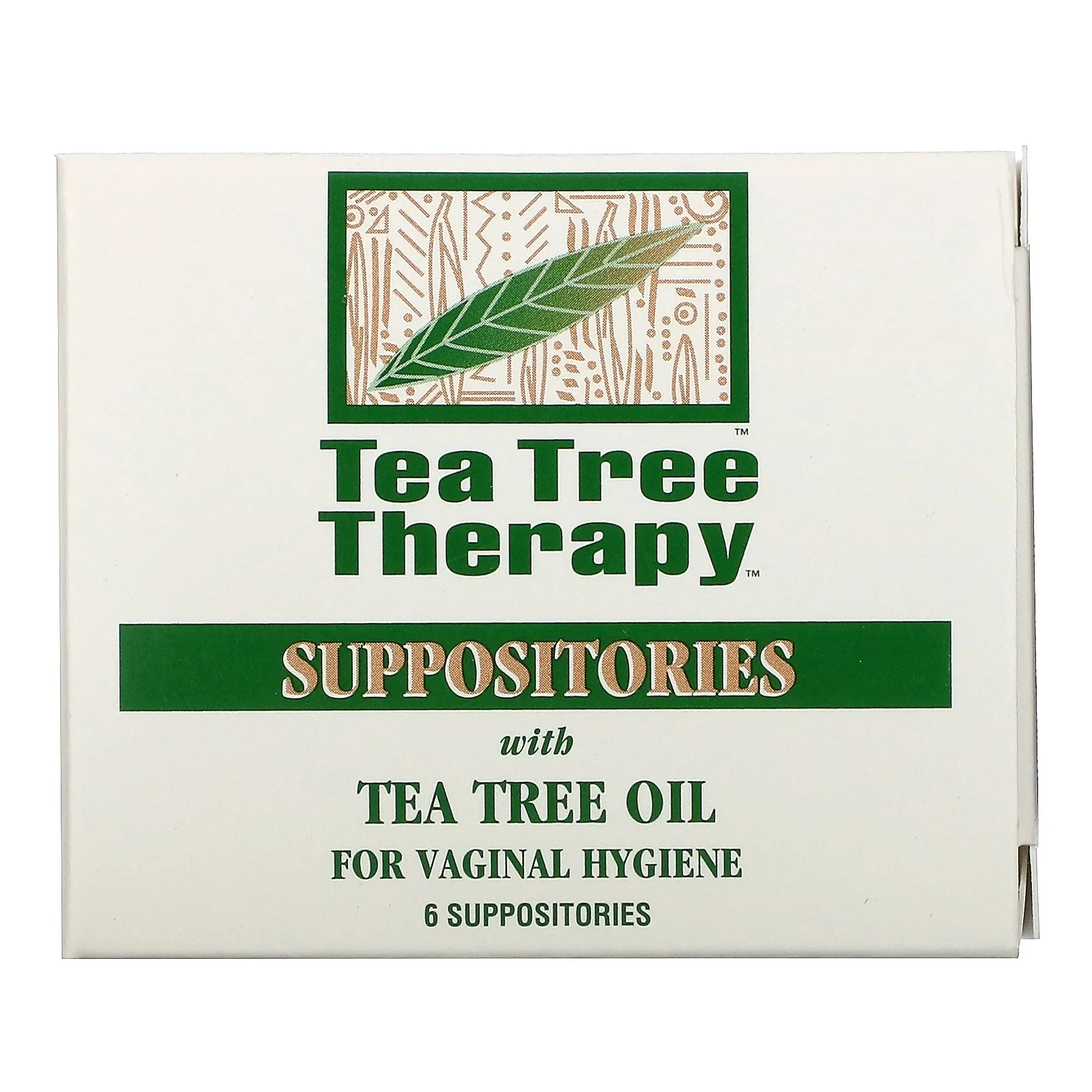 Tea Tree Therapy, cвечи с маслом чайного дерева для гигиены влагалища, 6 свечей