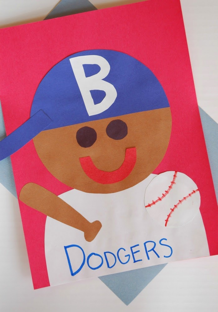 Jackie Robinson Craft for Black History Month, sports, or baseball theme