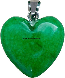 Green Zabar Jad Jasper Hart Silver Jewellery Locket.