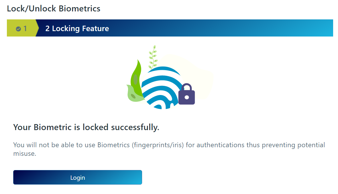 How to lock unlock Aadhaar biometrics online?