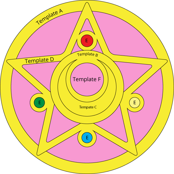 I Am Luna Sol: Free Pattern: Sailor Moon Compact Mini Quilt