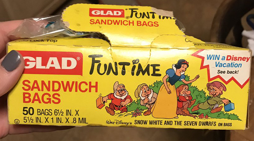 Filmic Light - Snow White Archive: 1983 Glad Funtime Sanwhich Bags