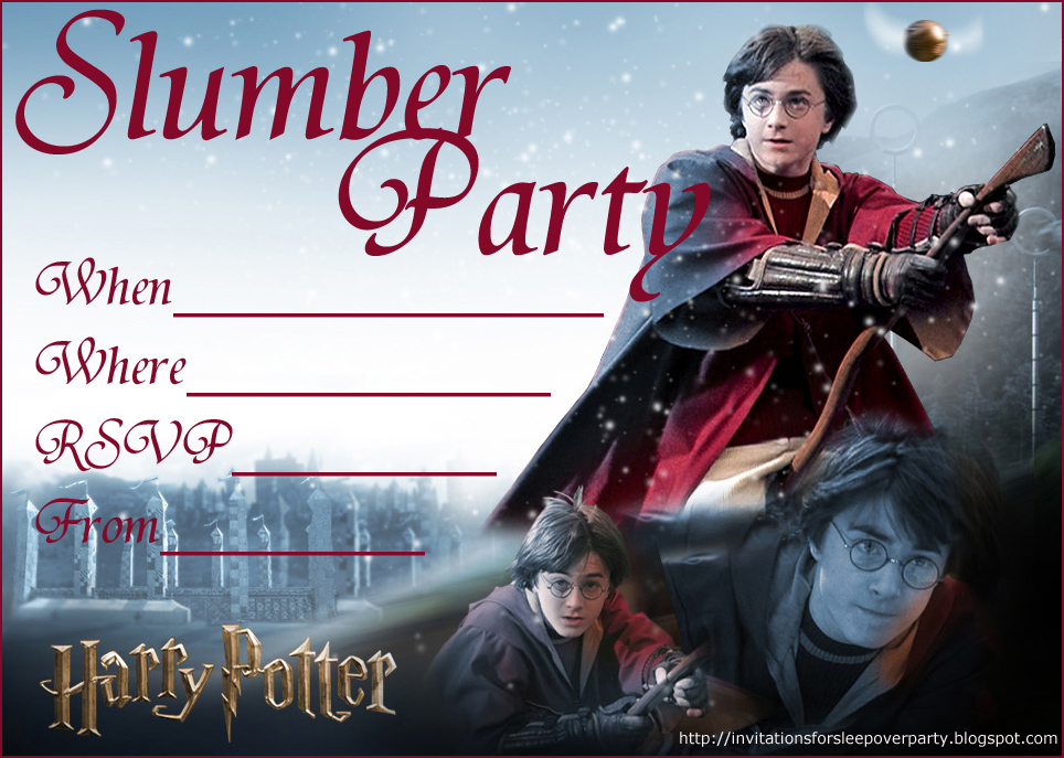 INVITATIONS FOR SLEEPOVER PARTY