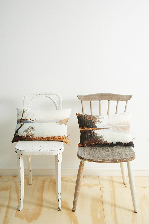 linen cushions, landscape cushions, english romantic, 