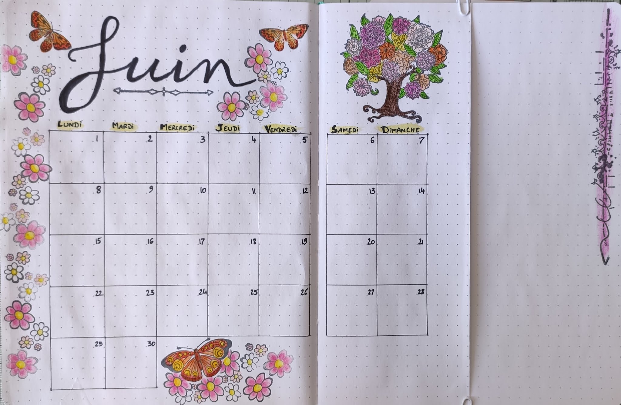 Bullet Journal Page De Garde Juin