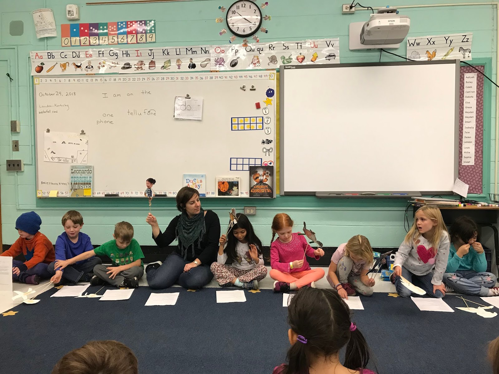 Orly's Room 1st Grade Puppet Show