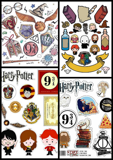 Harry Potter en Caricatura: Toppers para Tartas, Tortas, Pasteles, Bizcochos o Cakes para Imprimir Gratis.