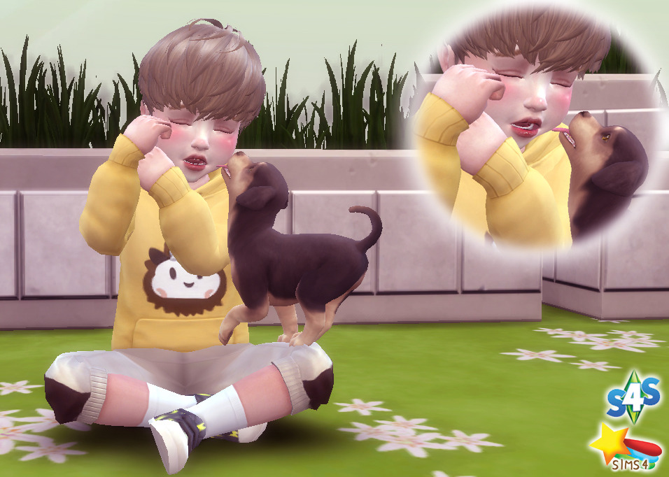 Sims 4 CC's The Best Toddler & Puppy Pose by A Lucky Day