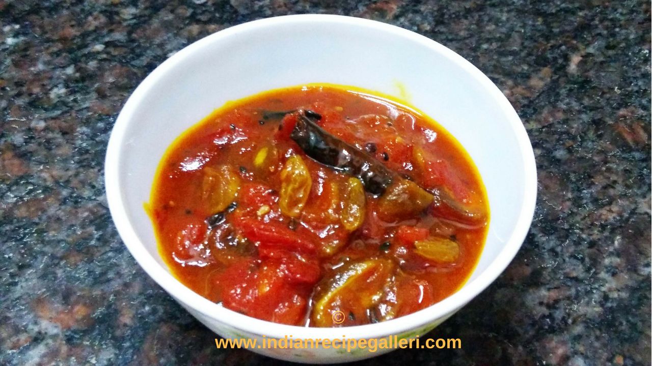 Tomato Khejur Chutney Bengali Tomato Chutney With Dates Food Gallery