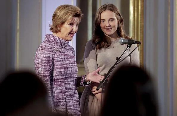 Princess Ingrid Alexandra wore Cathrine Hammel midi tulle skirt and Cathrine Hammel petit merino top. Queen Sonja