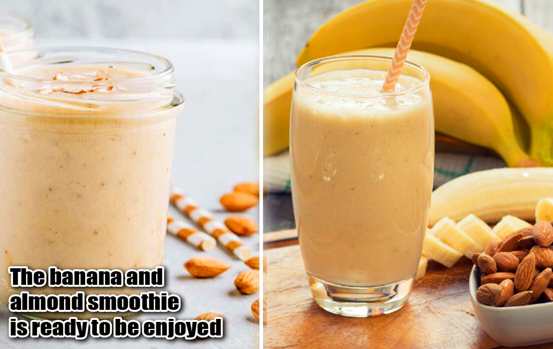 Banana and almond smoothie herbal medicine