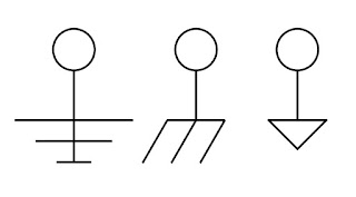 Electrical drawing symbols for ground
