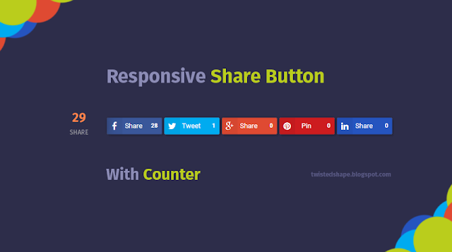 Memasang Responsive Share Button dengan Counter di Blog