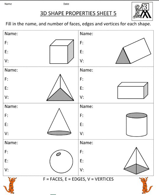 Mr. Howards ESOL Math: 3.22 7th Edges, Faces, & Vertices of 3D Shapes