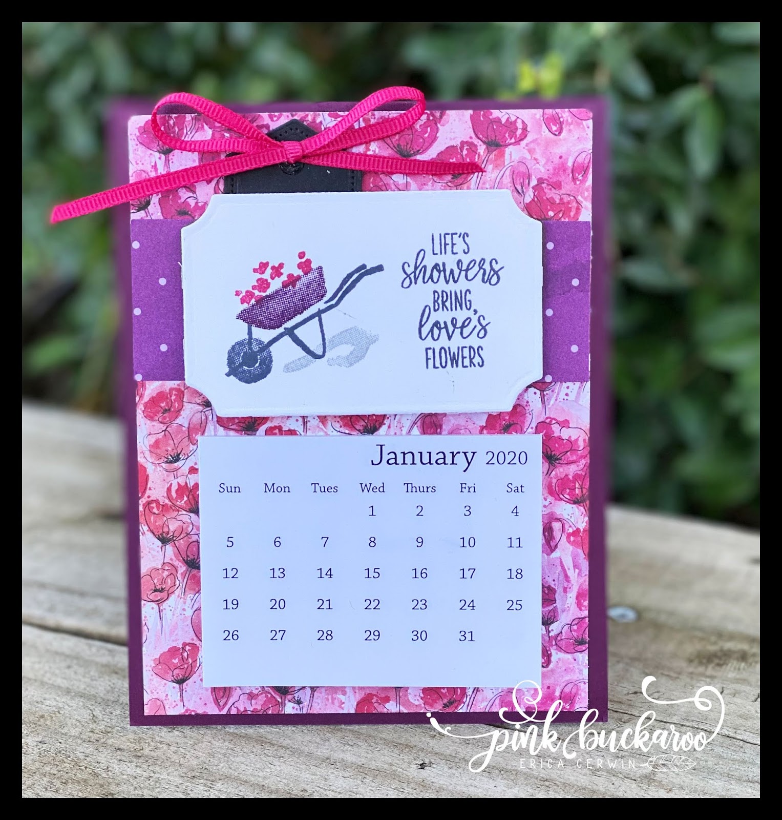 My Meadow Desk Top Calendar Pink Buckaroo Designs
