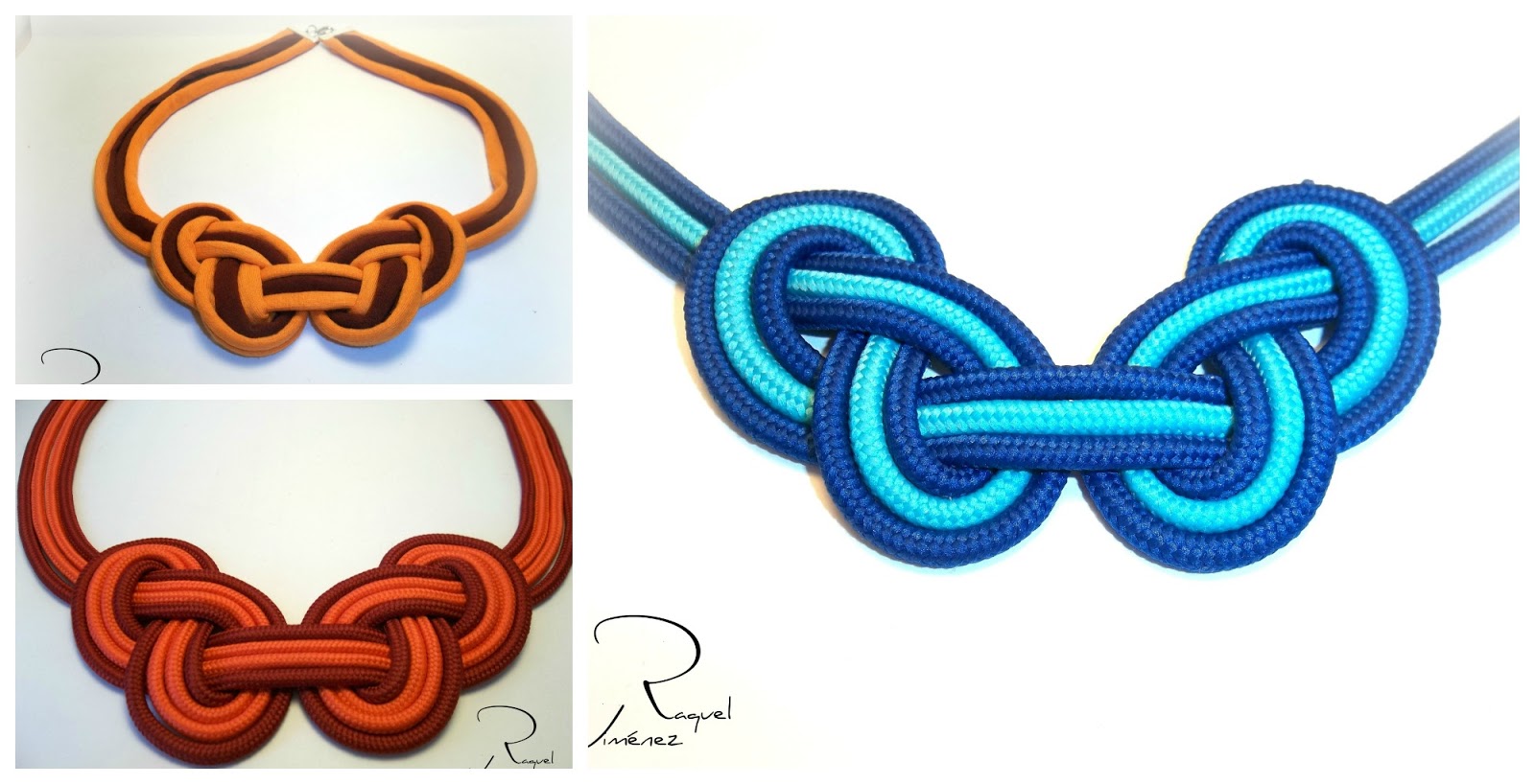 nudos de collares como hacer un collar con nudo bicolor en trapillo o con nudos de collares como hacer un collar con nudo bicolor en trapillo o con