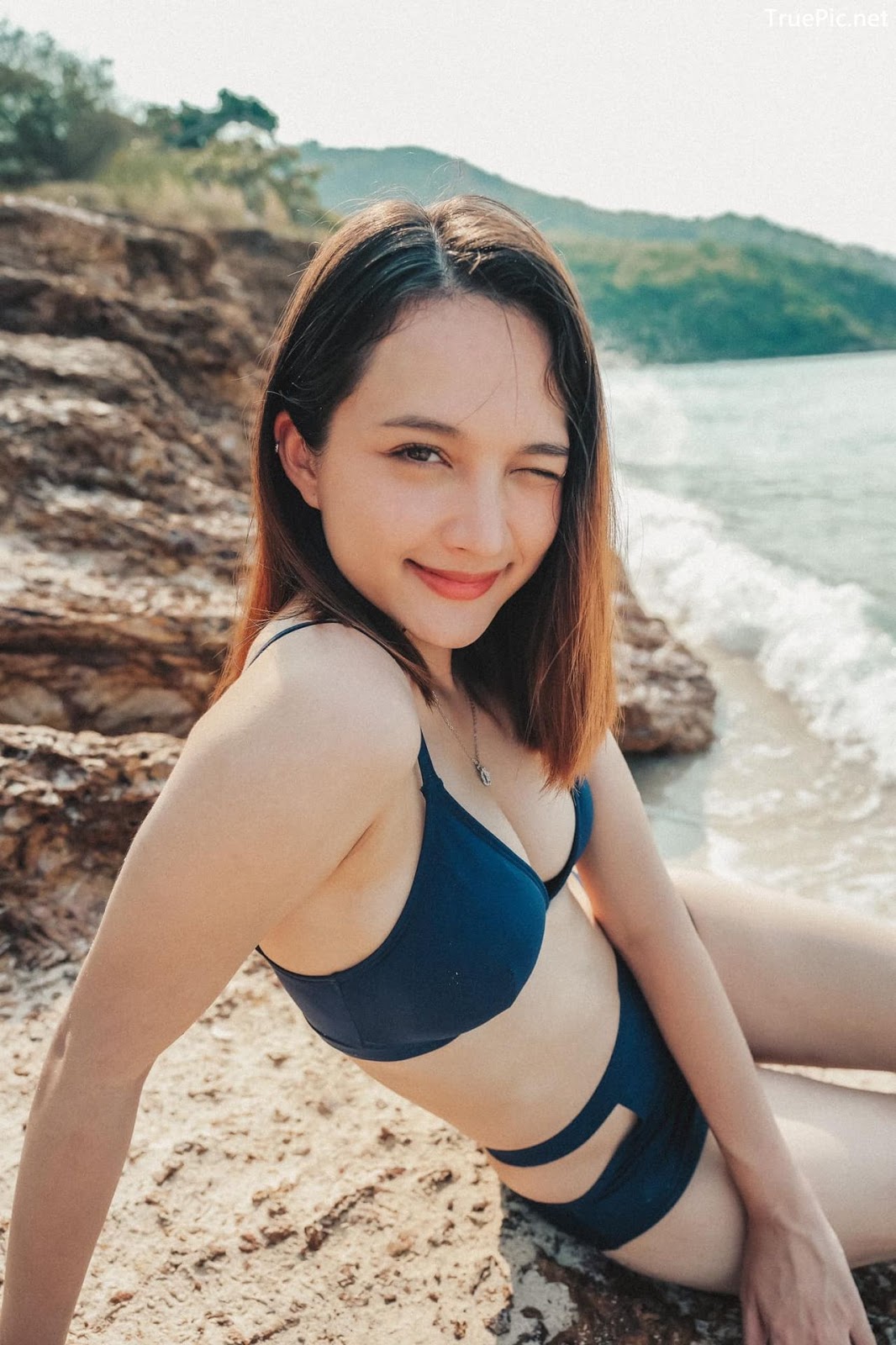 Image Thailand Model - Catherina Nybraaten - Dark Blue Bikini - TruePic.net - Picture-24
